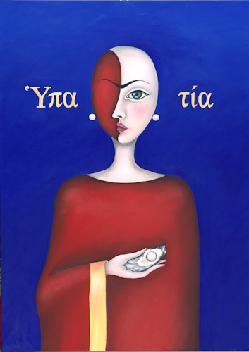 Antonia Pia Bianchimani Ipazia olio su tela 70x50 cm