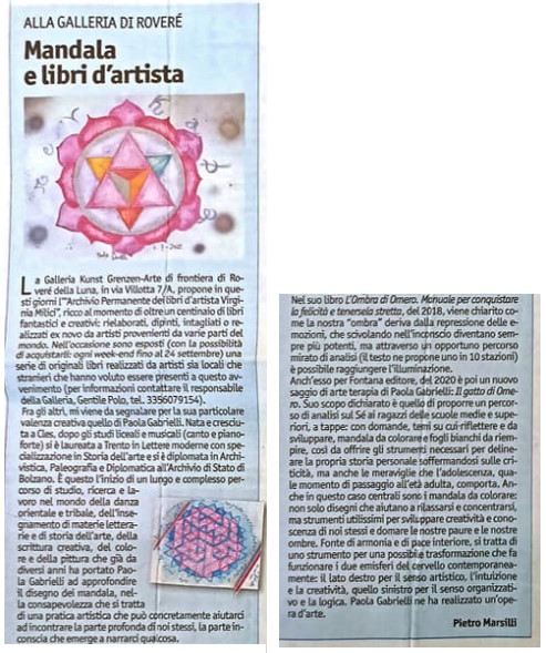 2022 09 11 vita trentina mandala libri artista